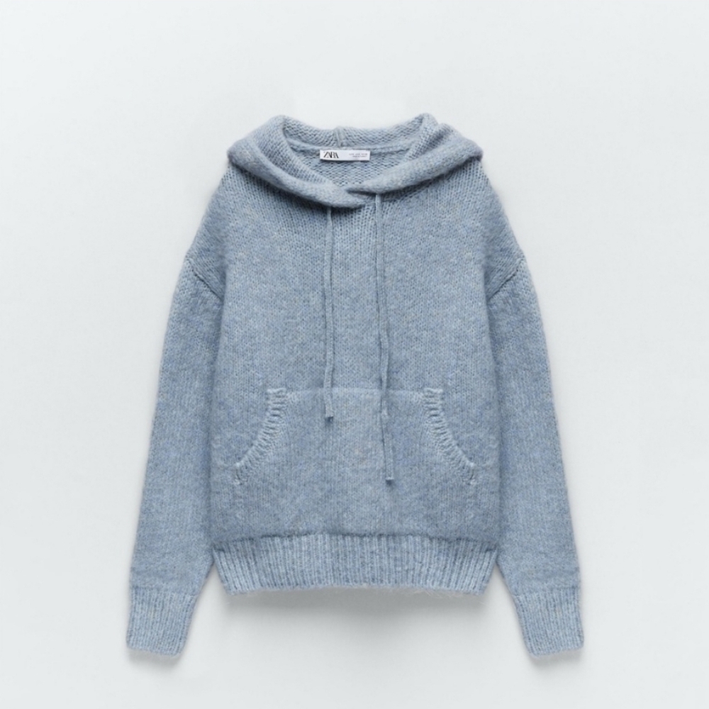 Zara Blue Hoodie Sweater - Like New